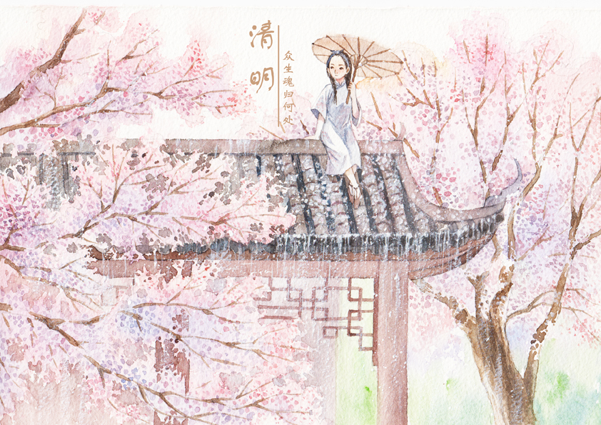 清明时节雨纷纷，桃花风起正养生。